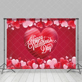 Aperturee - Aperturee Romantic Red Valentines With Heart Motifs Backdrop